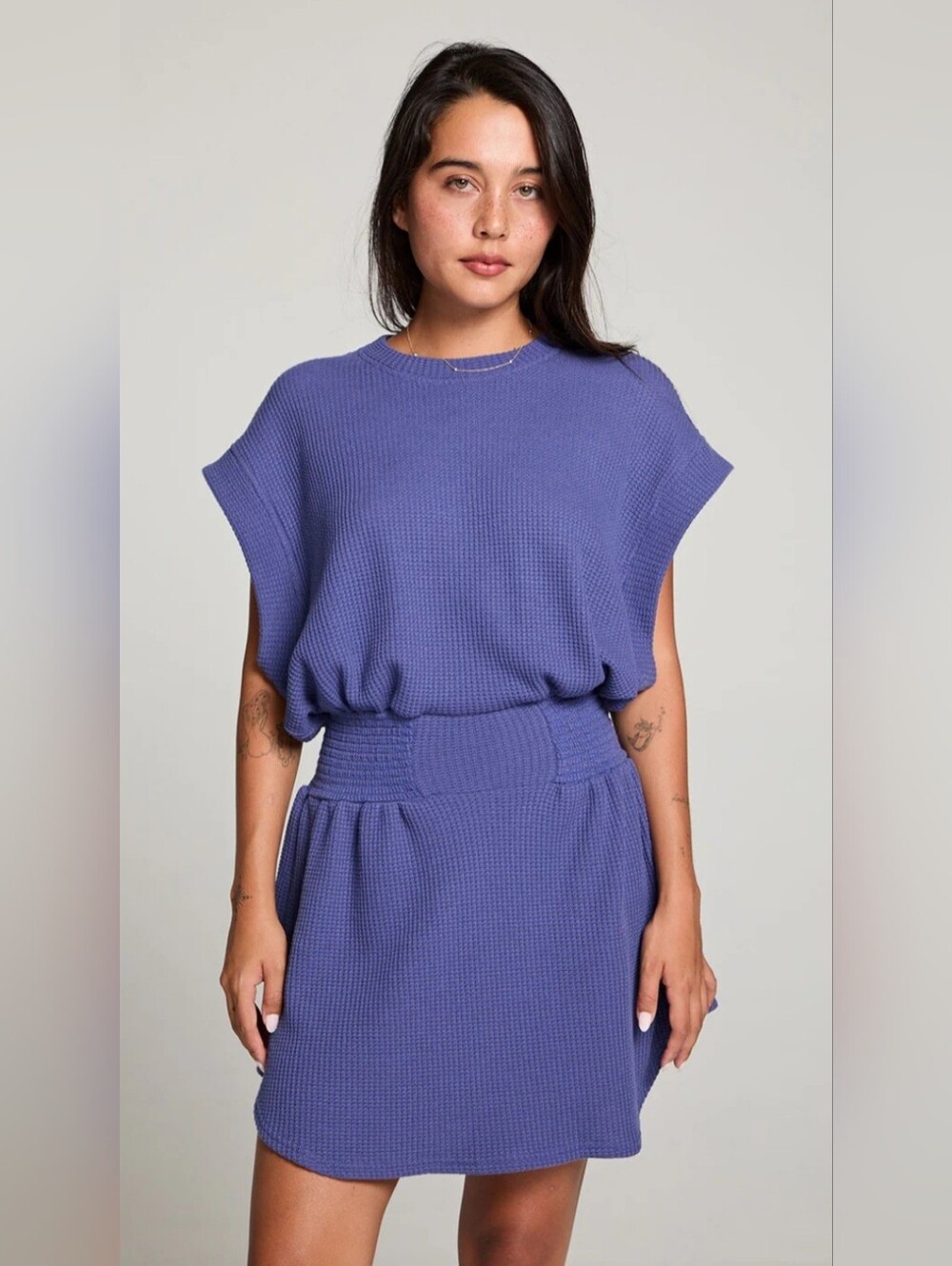 Chaser Joan Frost Blue Mini Dress